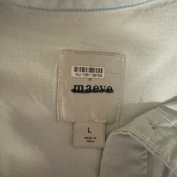 Anthropologie x Maeve Mixed-Print Buttondown Dress L - Picture 13 of 14